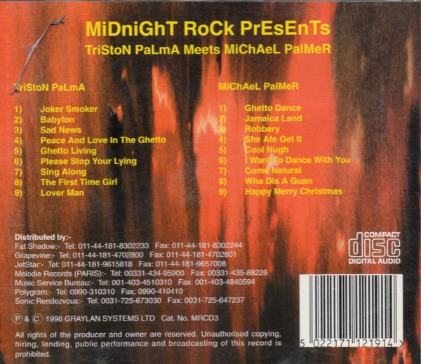 Midnight Rock Presents: Triston Palma meets Michael Palmer - MRCD3